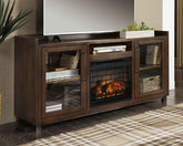Prime Furniture - Ashley Furniture - Starmore 70" TV Stand with Electric Fireplace - 70" TV Stand with Electric Fireplace / Brown - W633W5